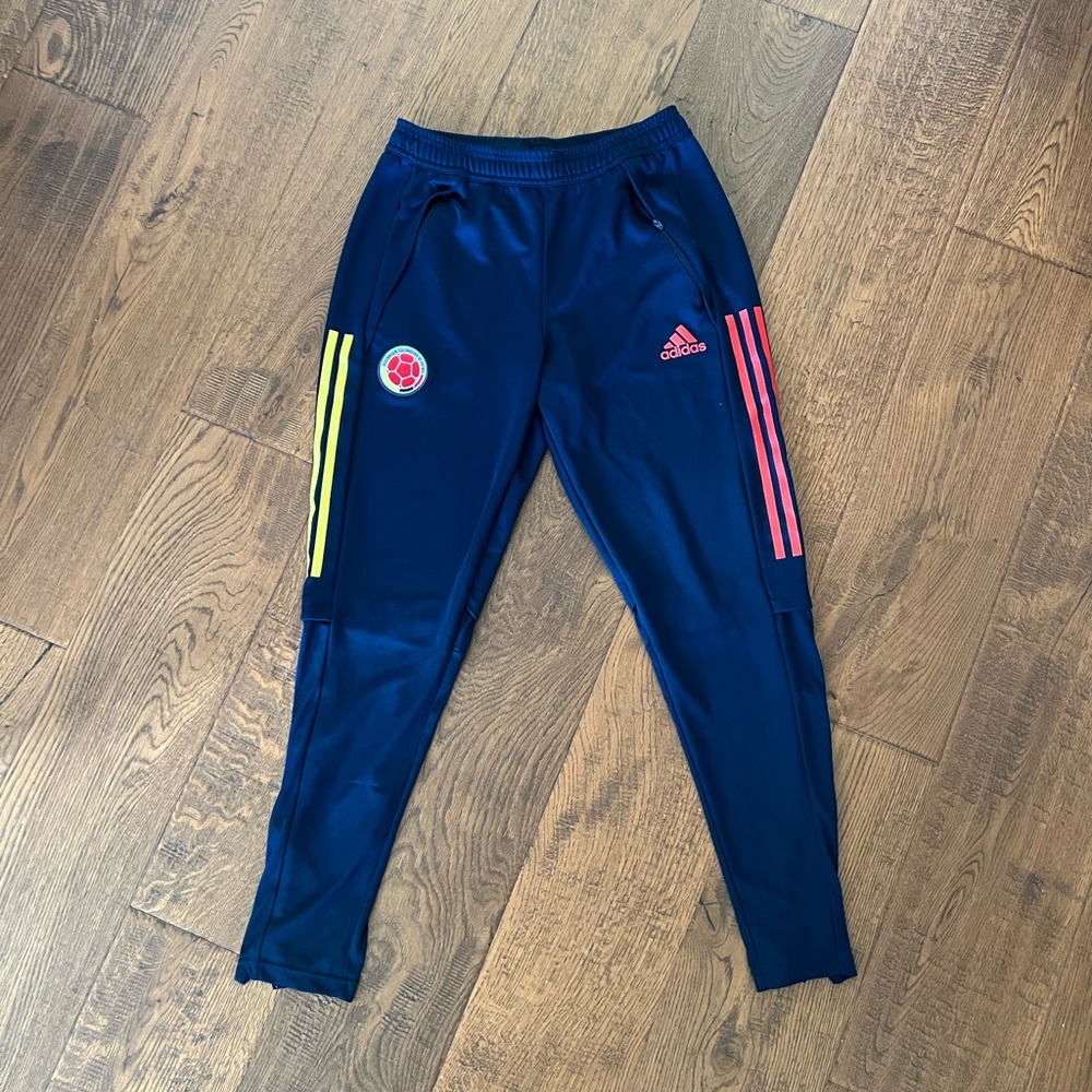 Adidas Navy Track Pants with Logo